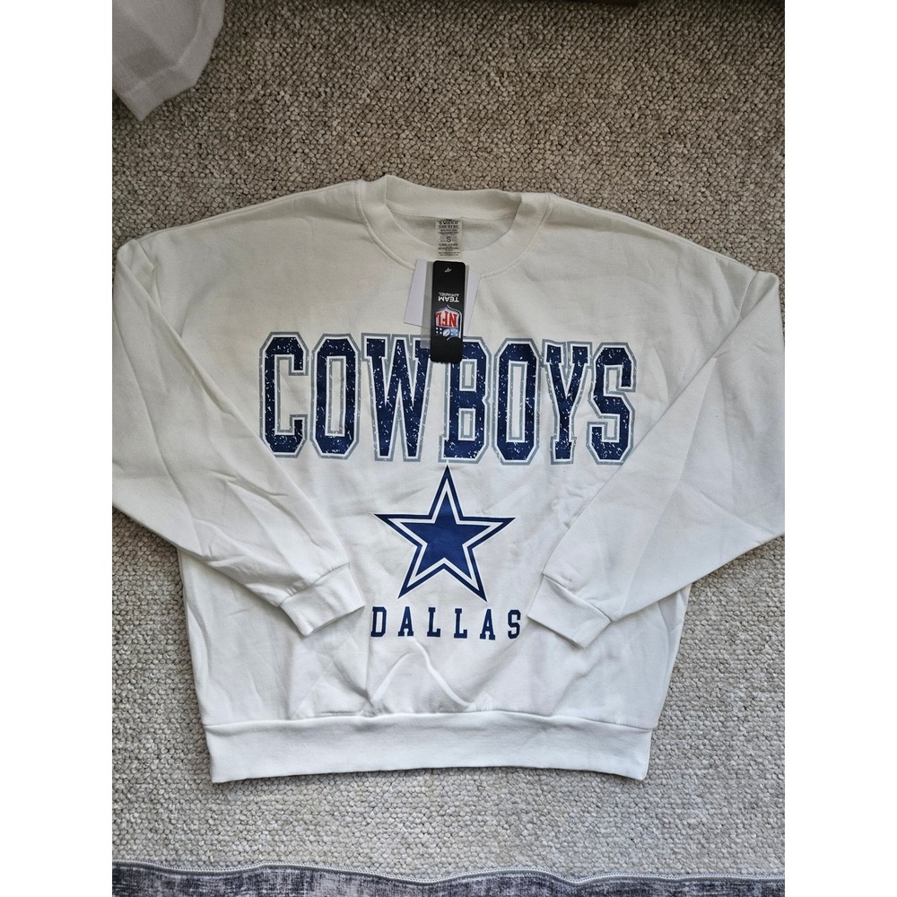 Dallas Cowboys Gameday Couture Sweatshirt White Size S